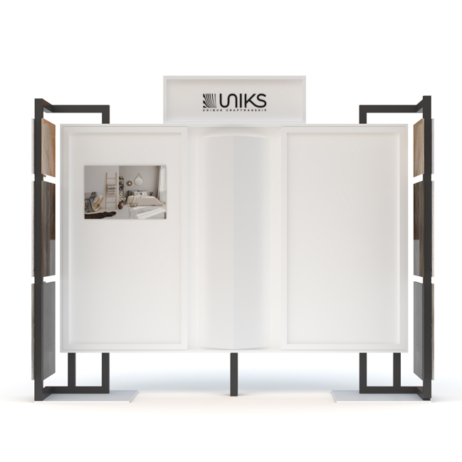 Porcelain brick rack against wall